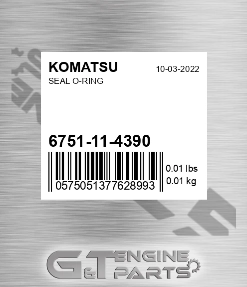 6751-11-4390 Seal O-ring for KOMATSU