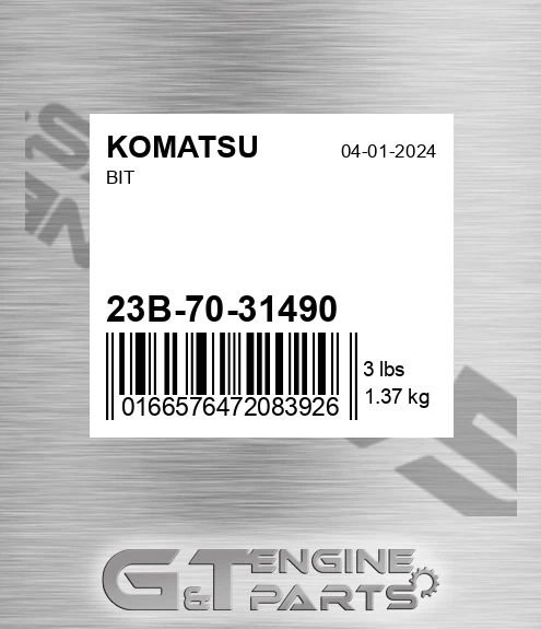 23B-70-31490 Bit