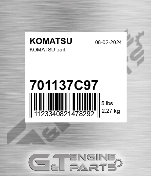 701137C97 Part for KOMATSU