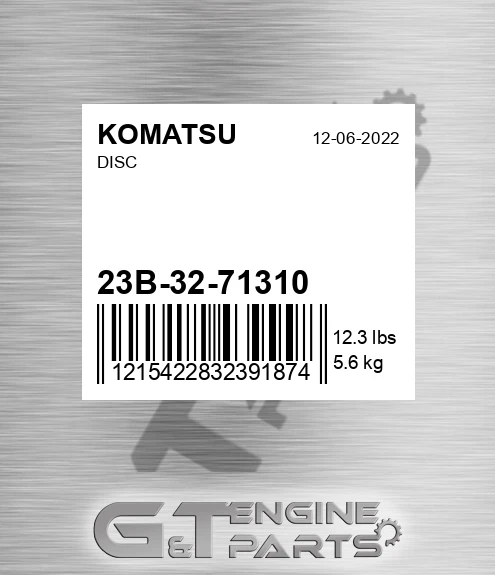 23B-32-71310 Disc for KOMATSU