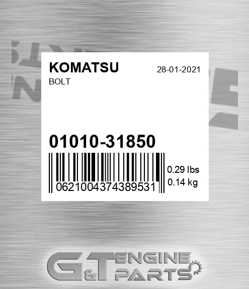 01010-31850 Bolt for KOMATSU