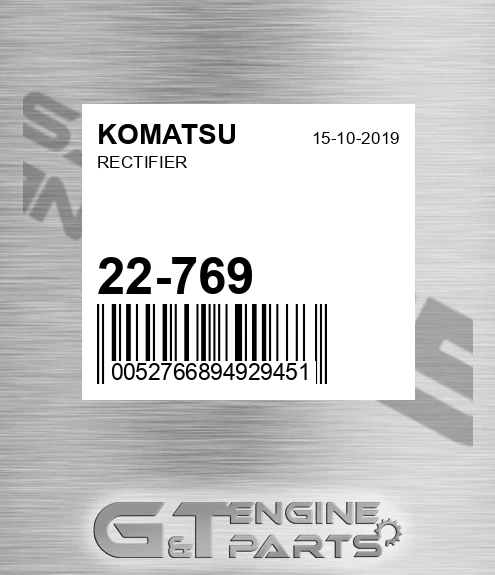 22-769 Rectifier for KOMATSU