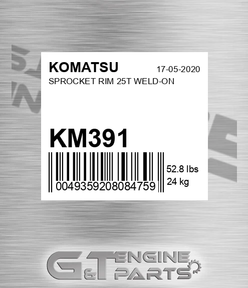 KM391 Sprocket Rim 25t Weld-on