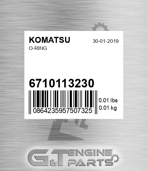 6710-11-3230 O-ring for KOMATSU
