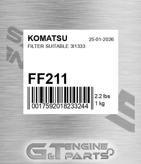 FF211 KOMATSU Filter Suitable 3i1333
