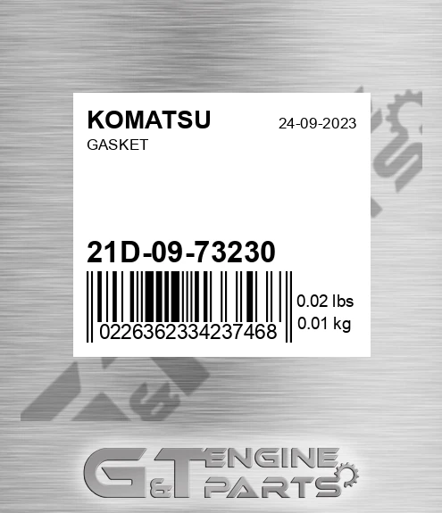21D-09-73230 Gasket for KOMATSU