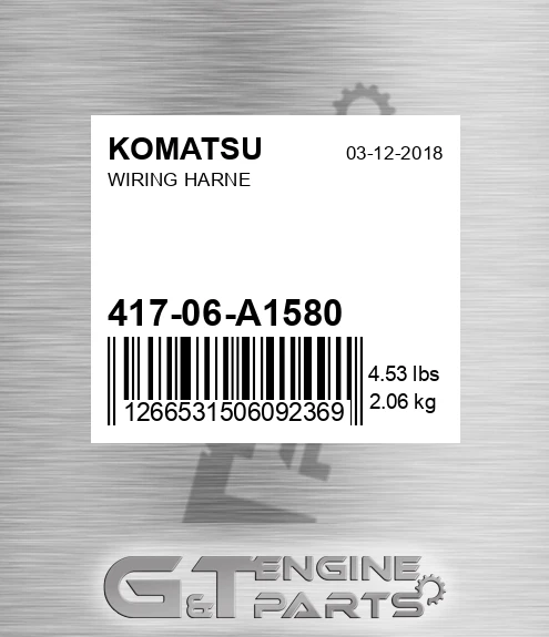 417-06-A1580 Wiring Harne for KOMATSU