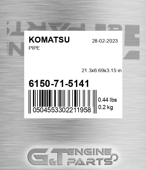 6150-71-5141 Pipe for KOMATSU