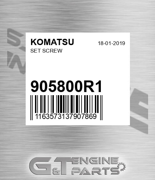 905800R1 Set Screw for KOMATSU