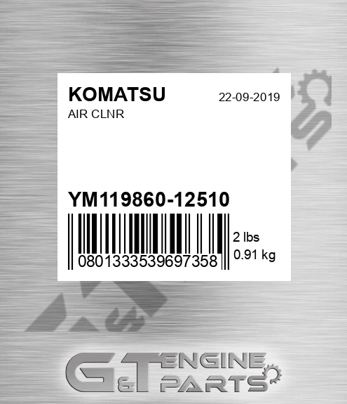 YM119860-12510 Air Clnr