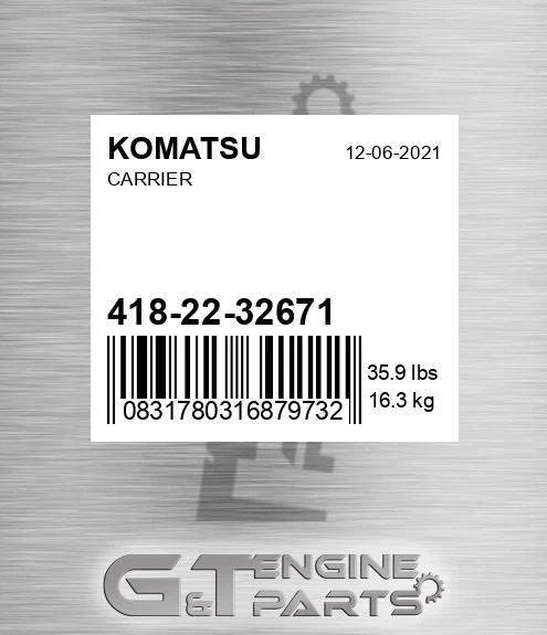 418-22-32671 Carrier for KOMATSU