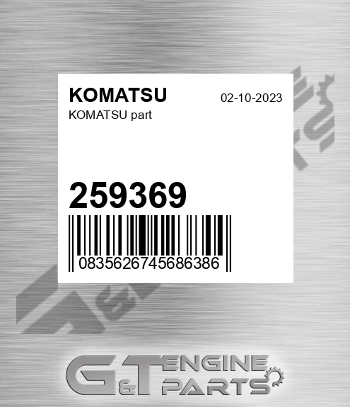 259369 KOMATSU Part