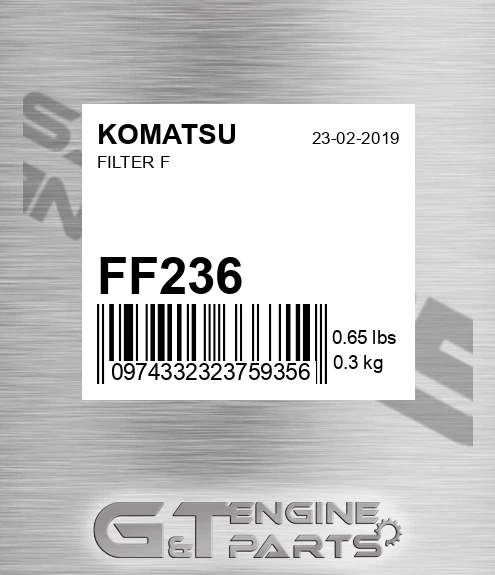 FF236 KOMATSU Filter F