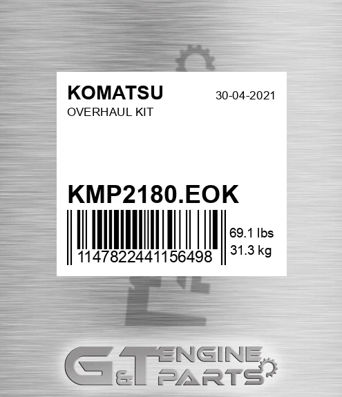 KMP2180.EOK Overhaul Kit for KOMATSU