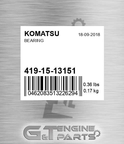 419-15-13151 Bearing for KOMATSU