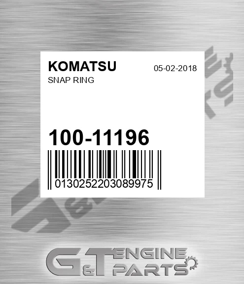 100-11196 KOMATSU Snap Ring