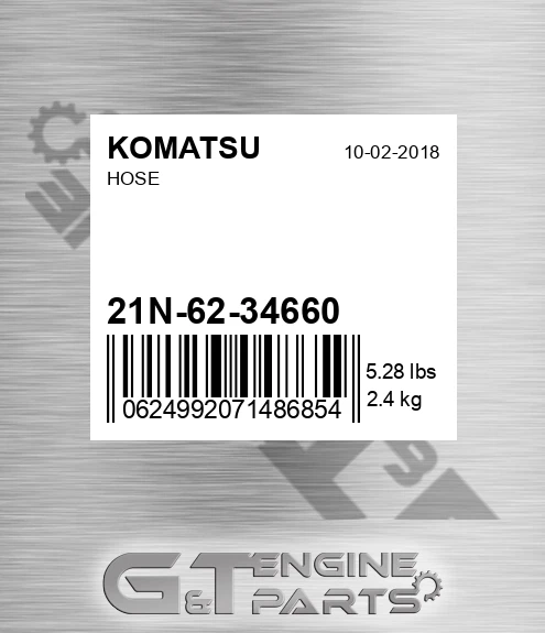 21N-62-34660 Hose for KOMATSU