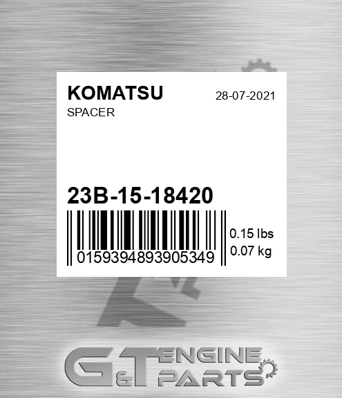 23B-15-18420 Spacer for KOMATSU