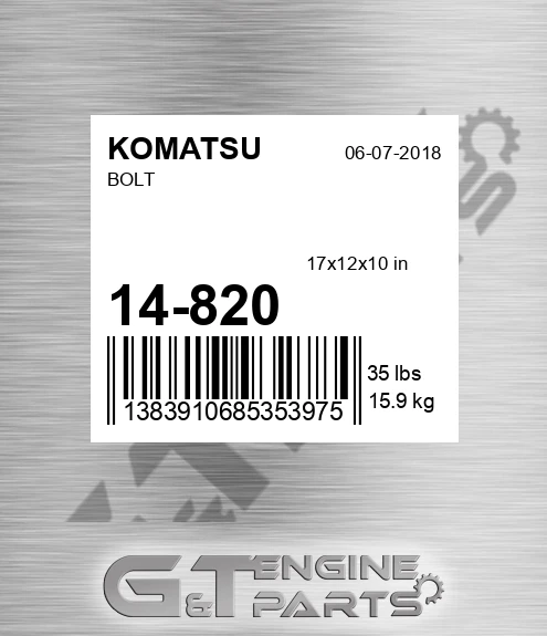14-820 Bolt
