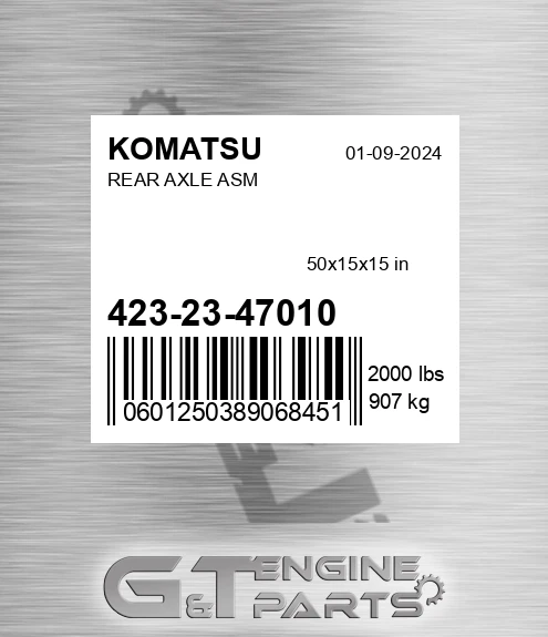 423-23-47010 Rear Axle Asm for KOMATSU