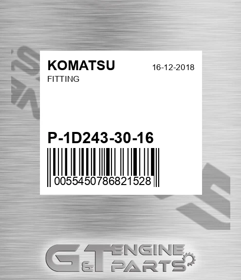 P1D243-30-16 Fitting