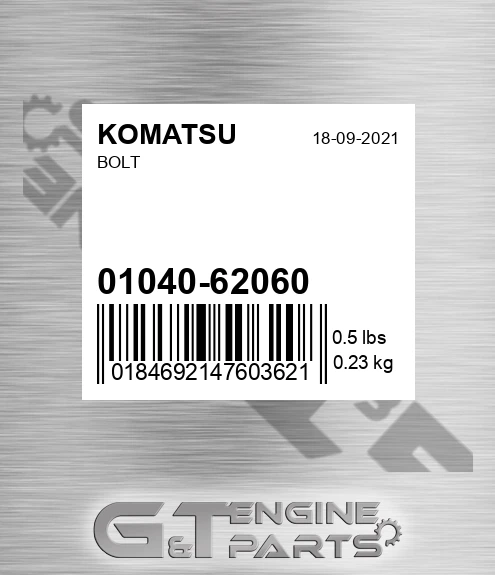 01040-62060 Bolt for KOMATSU