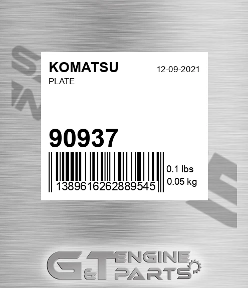 90937 Plate