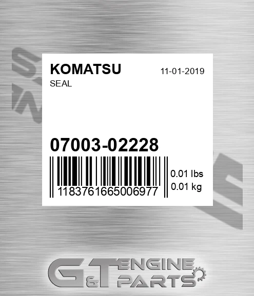 07003-02228 Seal for KOMATSU