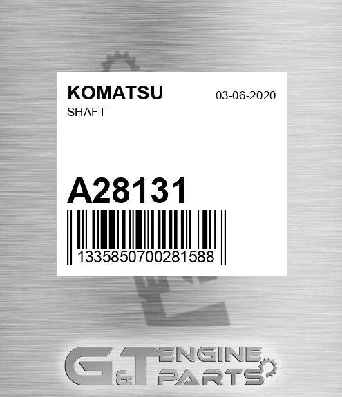 A28131 KOMATSU Shaft