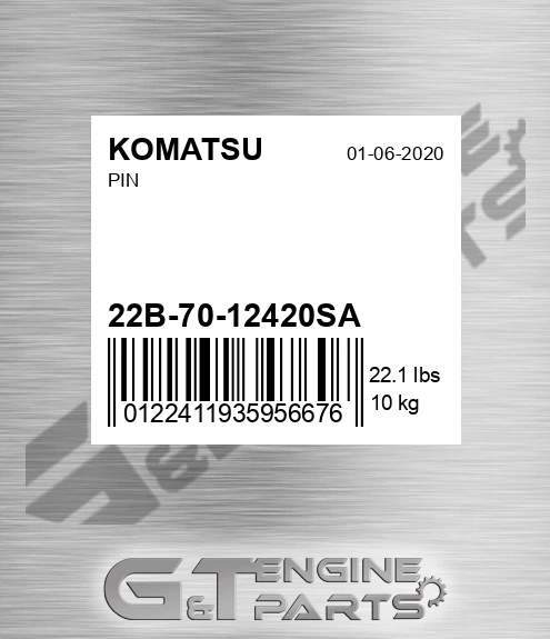 22B-70-12420SA Pin for KOMATSU