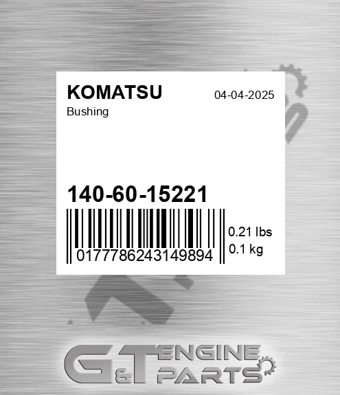 140-60-15221 Bushing for KOMATSU