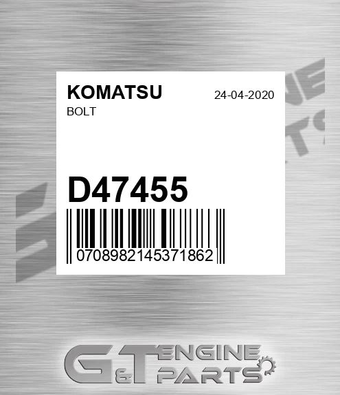 D47455 Bolt