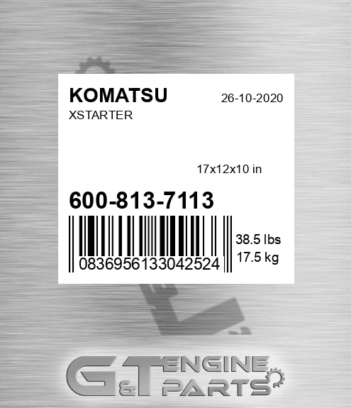 600-813-7113 Xstarter for KOMATSU
