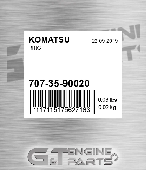 707-35-90020 Ring for KOMATSU