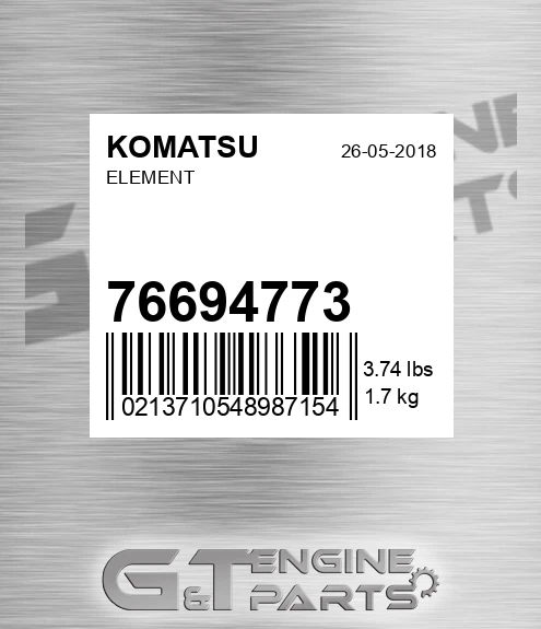 76694773 KOMATSU Element