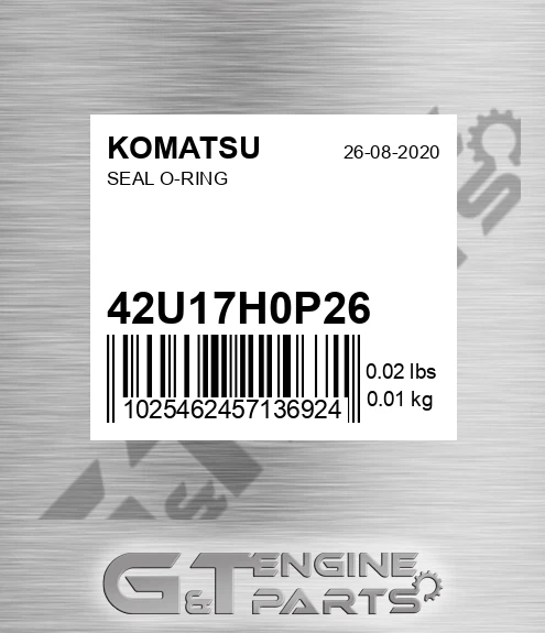 42U-17-H0P26 Seal O-ring for KOMATSU