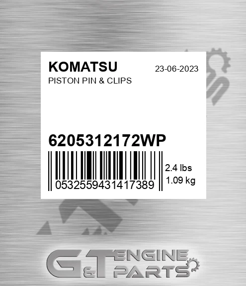 6205-31-2172WP Piston Pin & Clips for KOMATSU