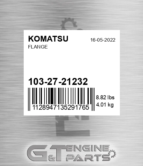 103-27-21232 Flange for KOMATSU