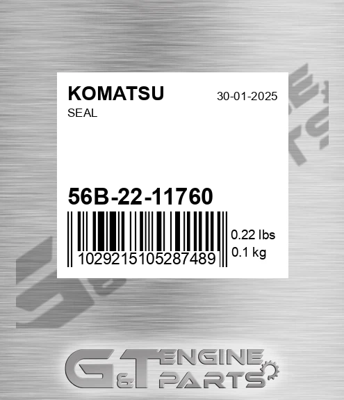 56B-22-11760 Seal for KOMATSU