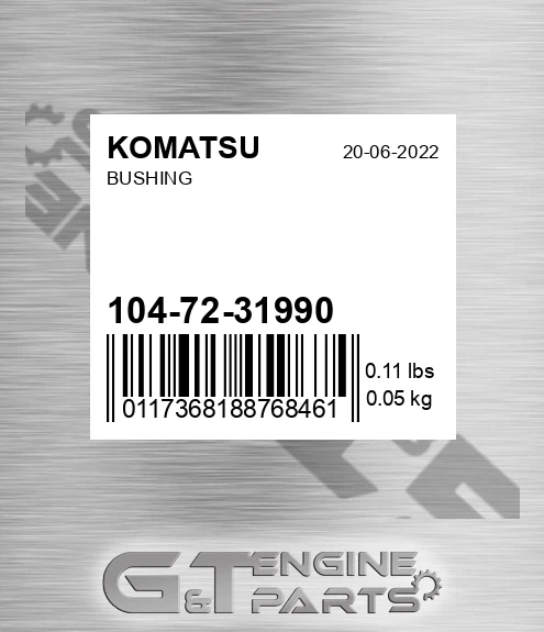 104-72-31990 Bushing for KOMATSU