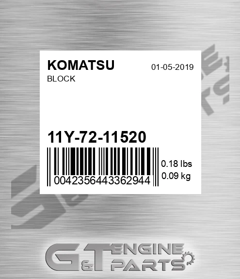 11Y-72-11520 Block for KOMATSU