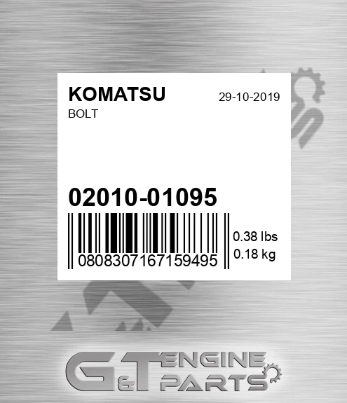 02010-01095 Bolt for KOMATSU