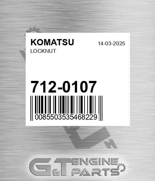 712-0107 Locknut for KOMATSU