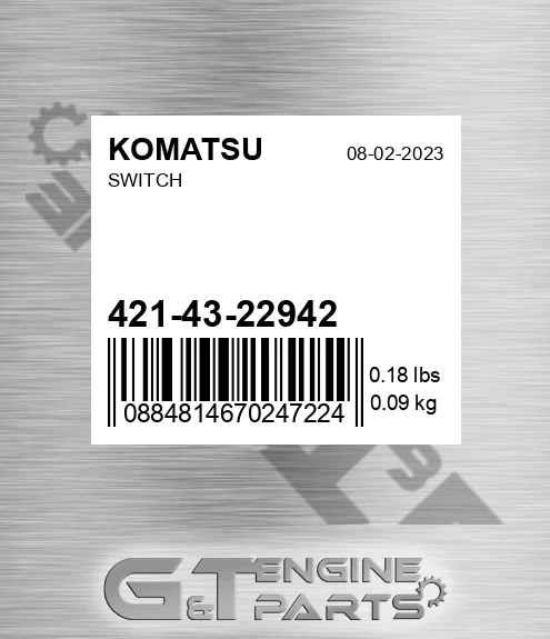 421-43-22942 Switch for KOMATSU