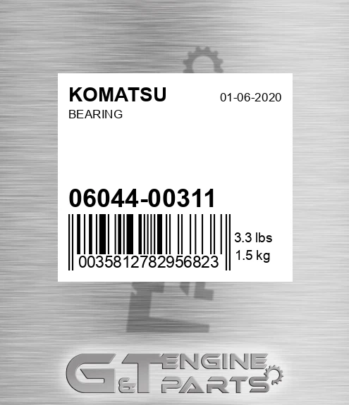06044-00311 Bearing for KOMATSU