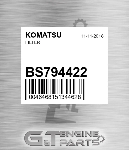 BS794422 Filter for KOMATSU
