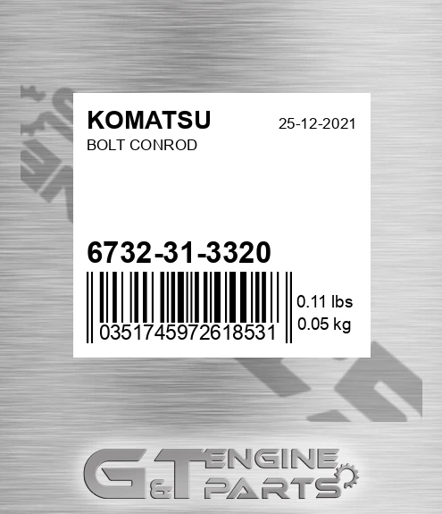 6732-31-3320 Bolt Conrod for KOMATSU
