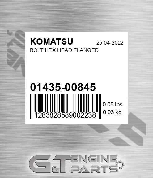 01435-00845 Bolt Hex Head Flanged for KOMATSU