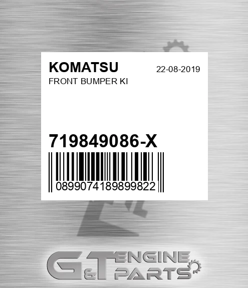 719849086-X KOMATSU Front Bumper Ki