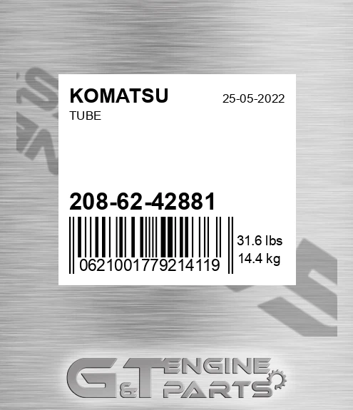 208-62-42881 Tube for KOMATSU